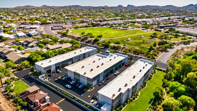 Aerial view of Motor-Vault Fountain Hills in Arizona,